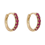 Ruby Hoop Earrings